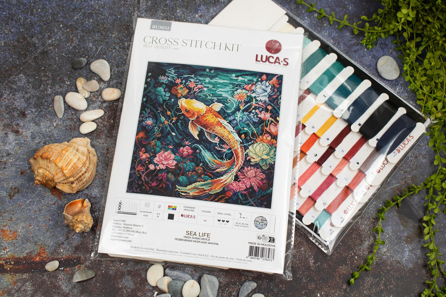 Cross Stitch Kit Luca-S - Sea Life, BU5032 - Luca-S Cross Stitch Kits