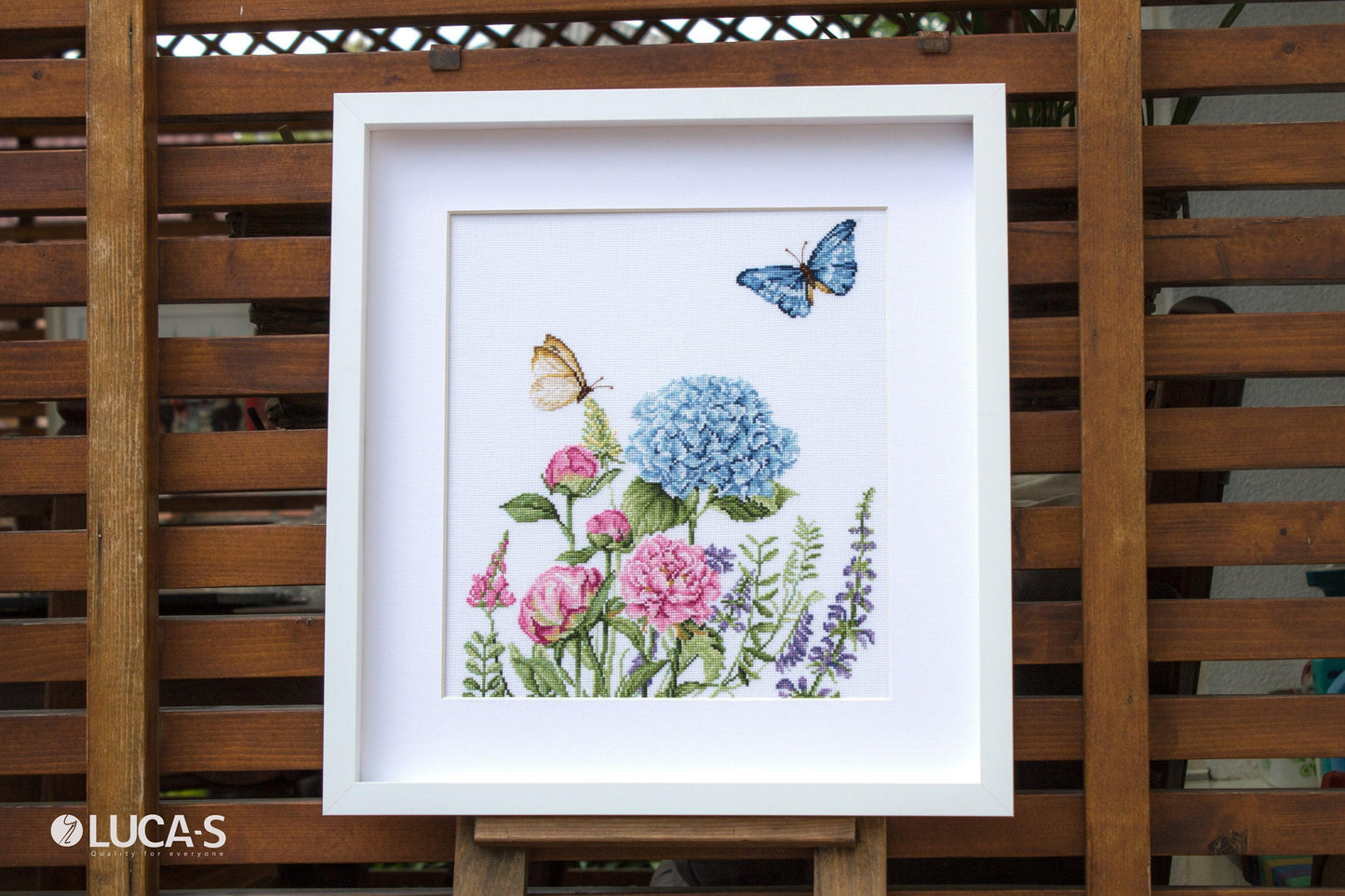 Cross Stitch Kit Luca-S - Summer Flowers and Butterflies - Luca-S Cross Stitch Kits