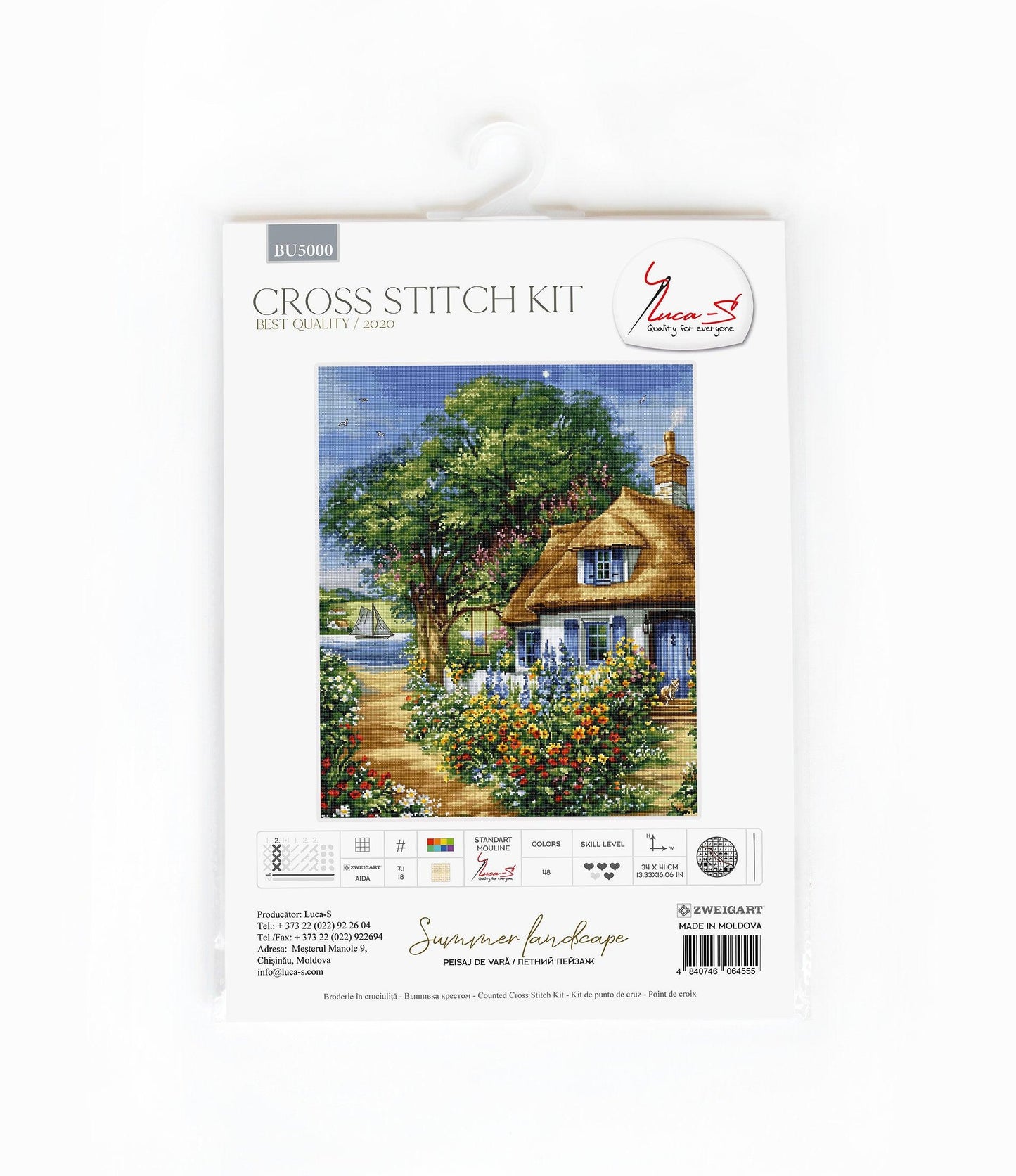 Cross Stitch Kit Luca-S - Summer landscape, BU5000 - Luca-S Cross Stitch Kits