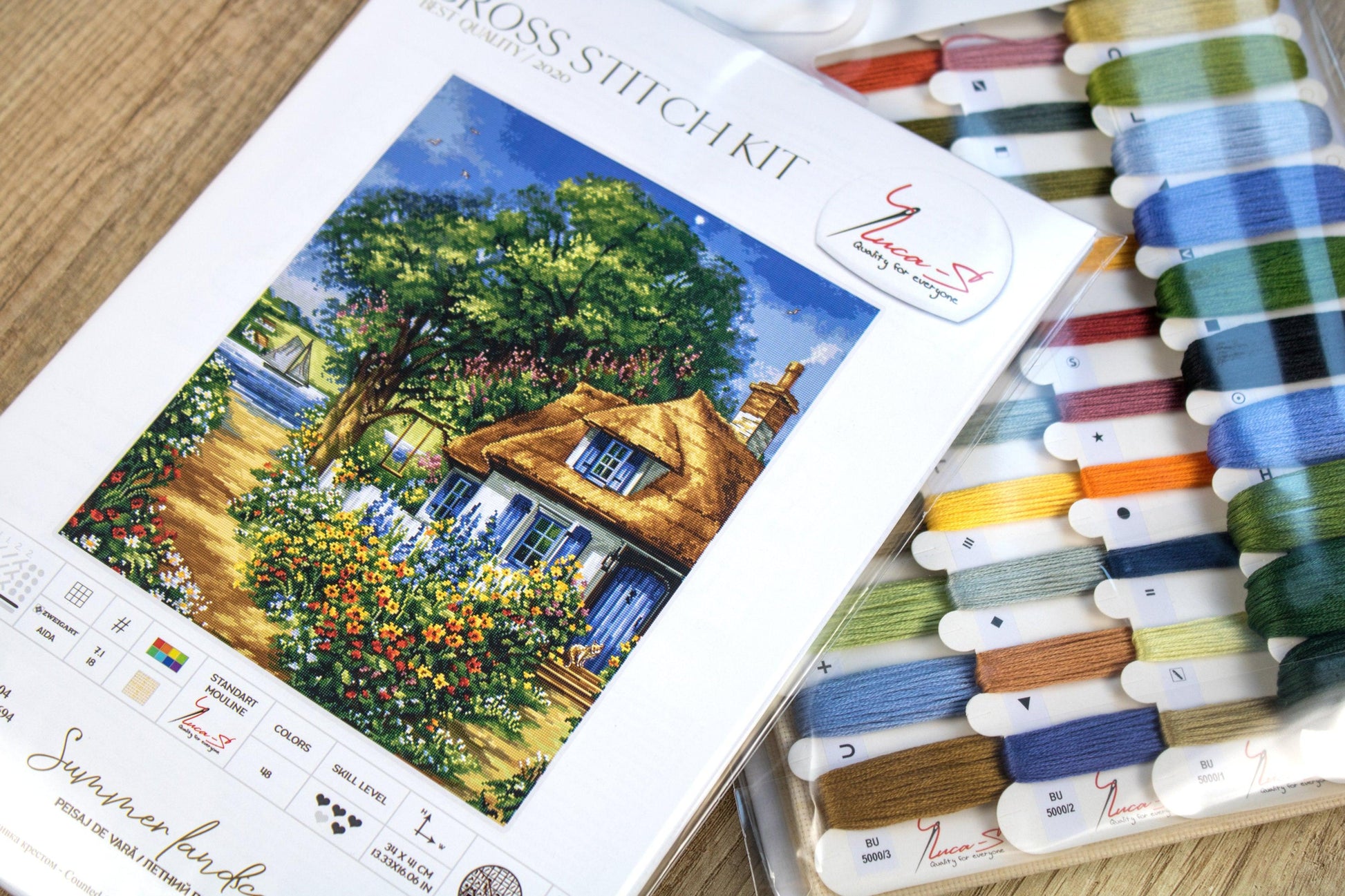 Cross Stitch Kit Luca-S - Summer landscape, BU5000 - Luca-S Cross Stitch Kits