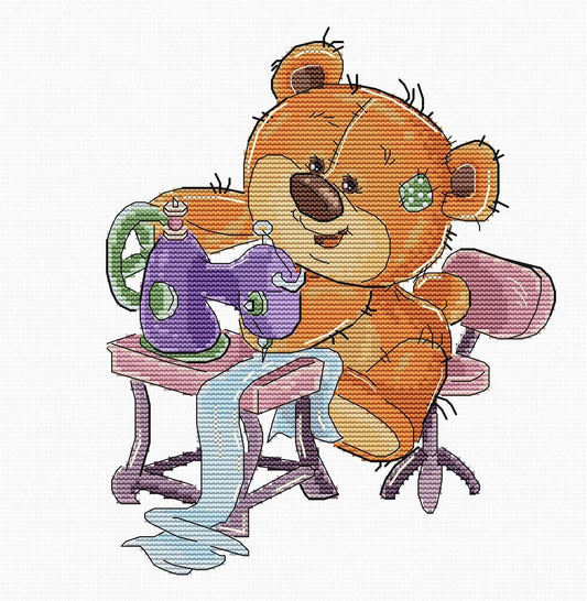 Cross Stitch Kit Luca-S - Teddy-Bear, B1179 - Luca-S Cross Stitch Kits