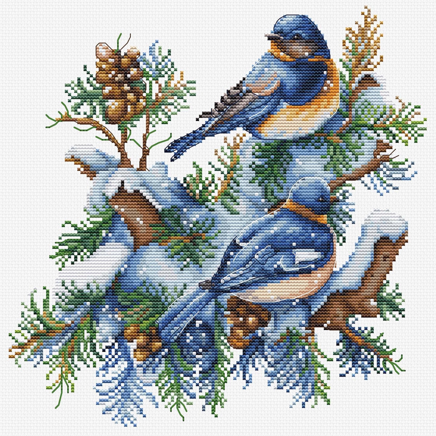 Cross Stitch Kit Luca-S - The Birds-Winter, B2418 - Luca-S Cross Stitch Kits