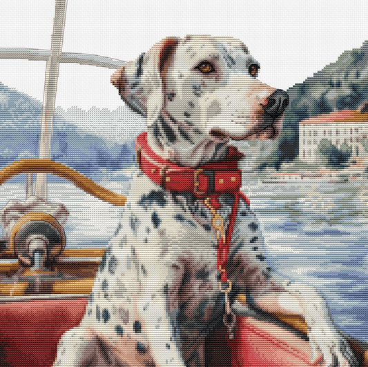 Cross Stitch Kit Luca-S - The Dalmatian on Lake Como, BU5039 - Luca-S Cross Stitch Kits