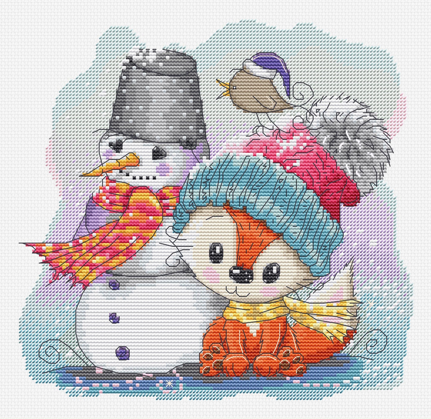 Cross Stitch Kit Luca-S - The fox & Friends, B1200 - Luca-S Cross Stitch Kits