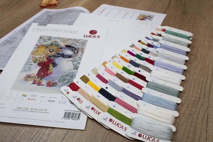 Cross Stitch Kit Luca-S - The Girl With Gifts, BU5018 - Luca-S Cross Stitch Kits