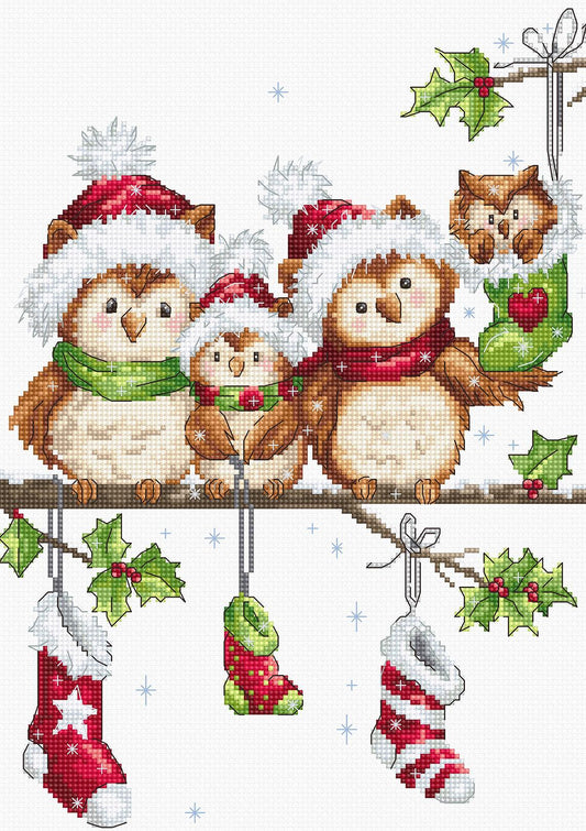 Cross Stitch Kit Luca-S - The Owls - HobbyJobby