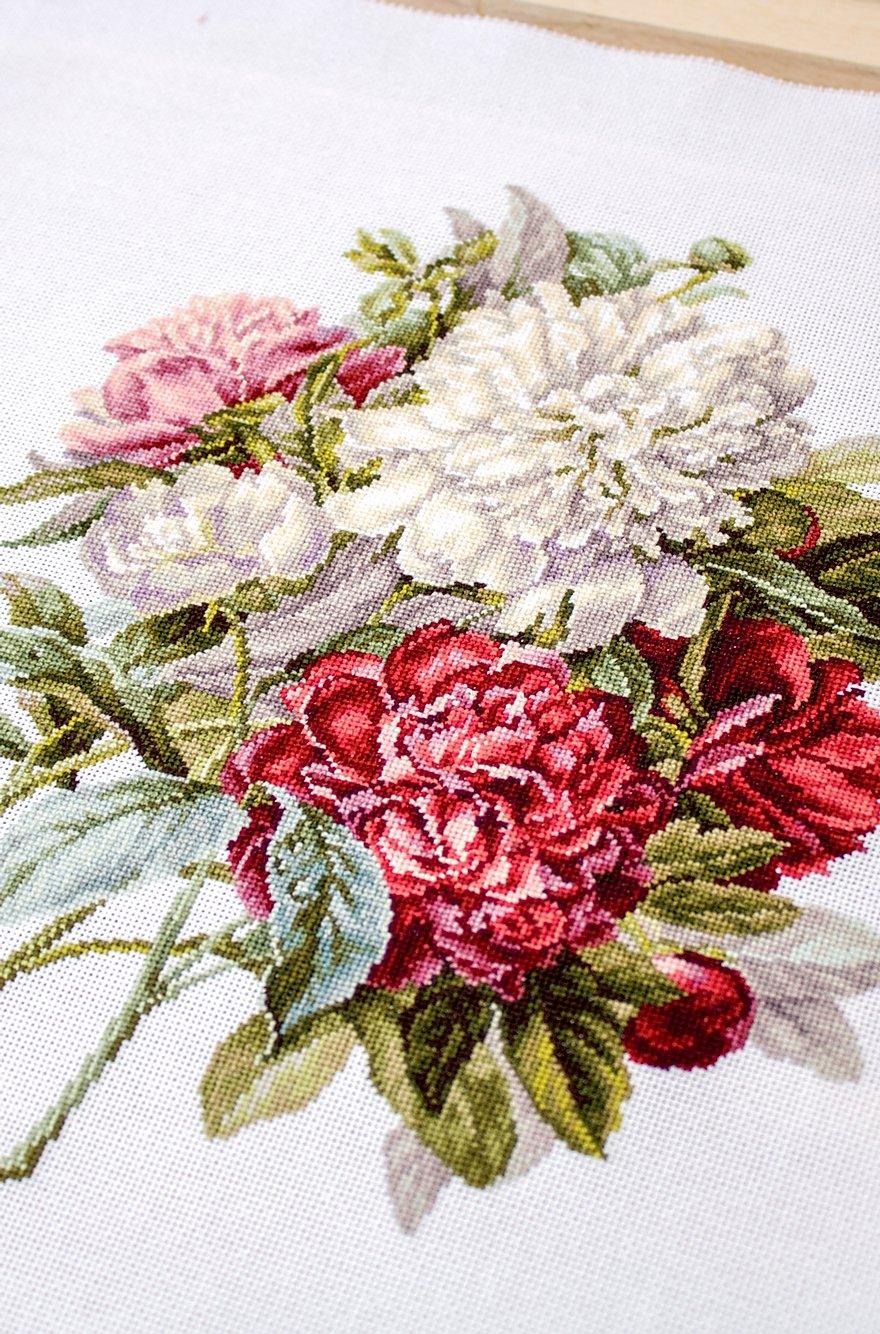 Cross Stitch Kit Luca-S - The Peonies, B2355 - Luca-S