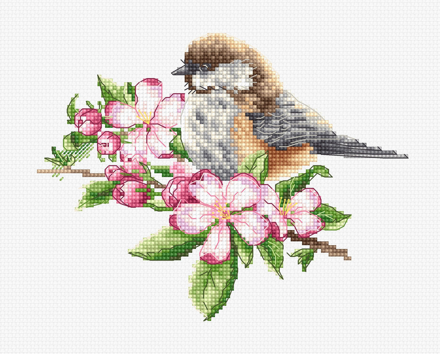 Cross Stitch Kit Luca-S - The tit on the branch, B1194 - Luca-S Cross Stitch Kits