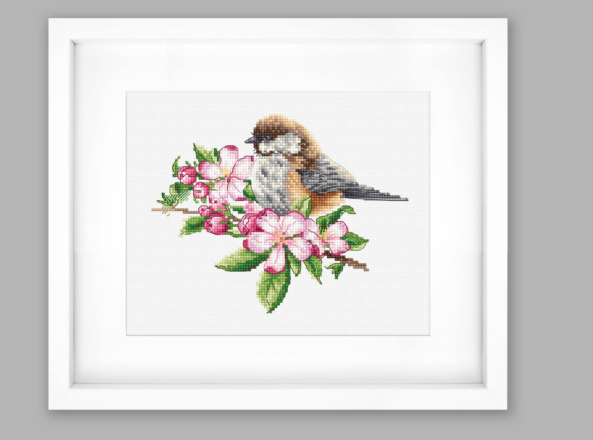 Cross Stitch Kit Luca-S - The tit on the branch, B1194 - Luca-S Cross Stitch Kits