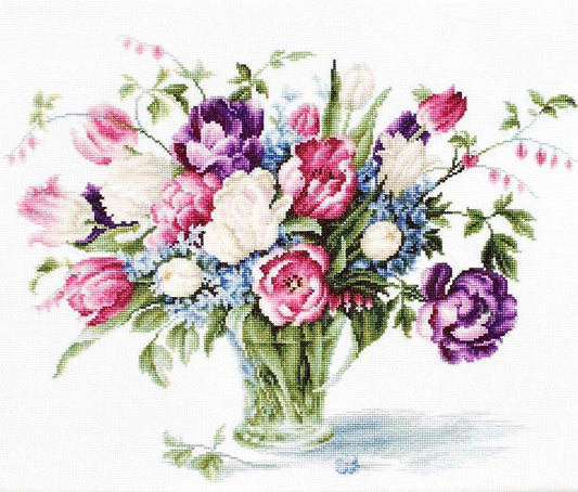 Cross Stitch Kit Luca-S - Tulips Vase, B2261 - Luca-S