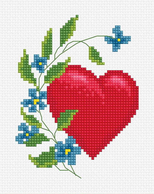 Cross Stitch Kit Luca-S - Valentive Card, B1060 - Luca-S Cross Stitch Kits