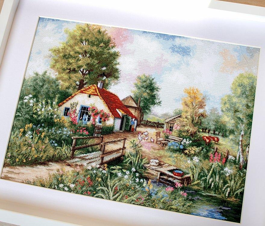 Cross Stitch Kit Luca-S - Village landscape, BU4011 - Luca-S Cross Stitch Kits