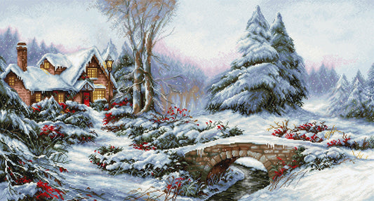 Cross Stitch Kit Luca-S - Winter Landscape, BU5002 - Luca-S Cross Stitch Kits