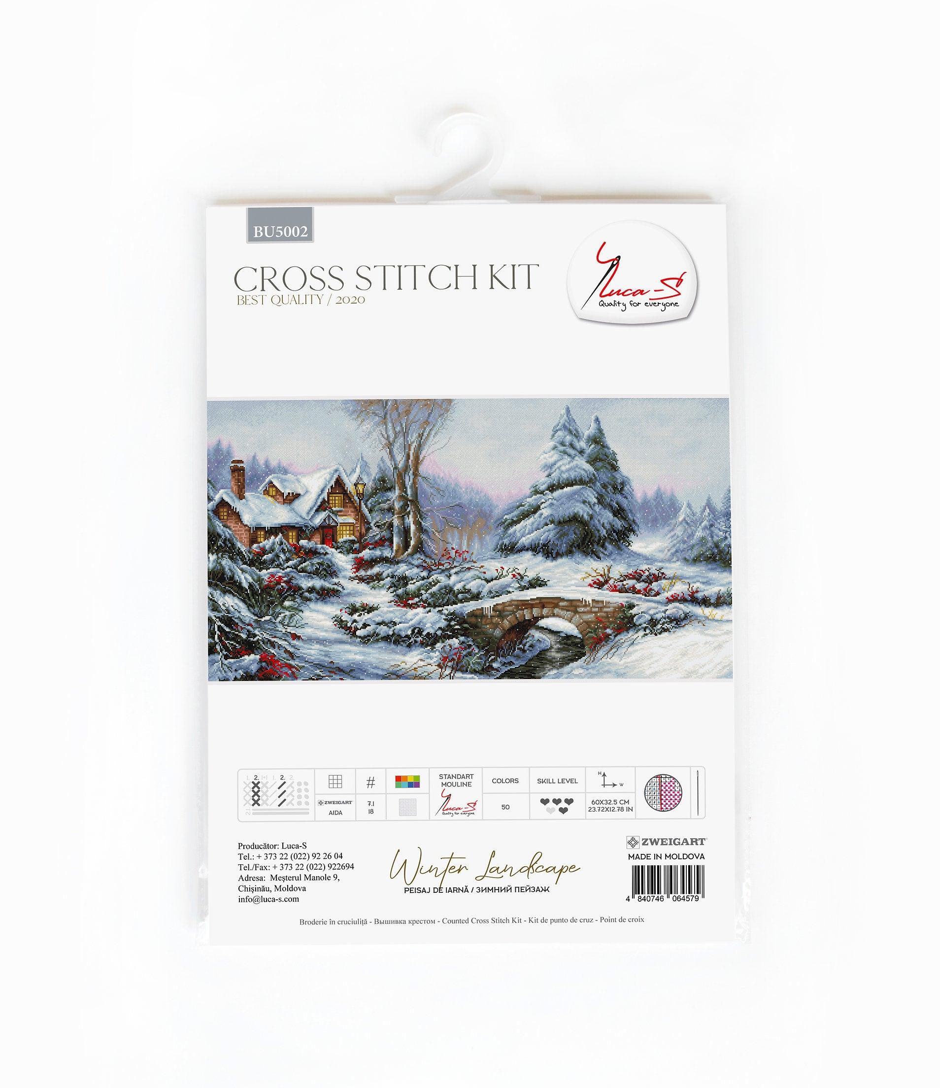 Cross Stitch Kit Luca-S - Winter Landscape, BU5002 - Luca-S Cross Stitch Kits