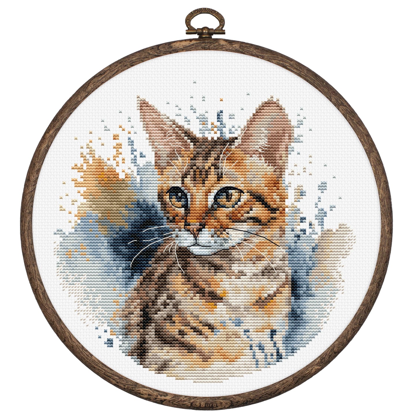 Cross Stitch Kit with Hoop Included Luca-S - BC210, The Bengal Cat - Luca-S Cross Stitch Kits