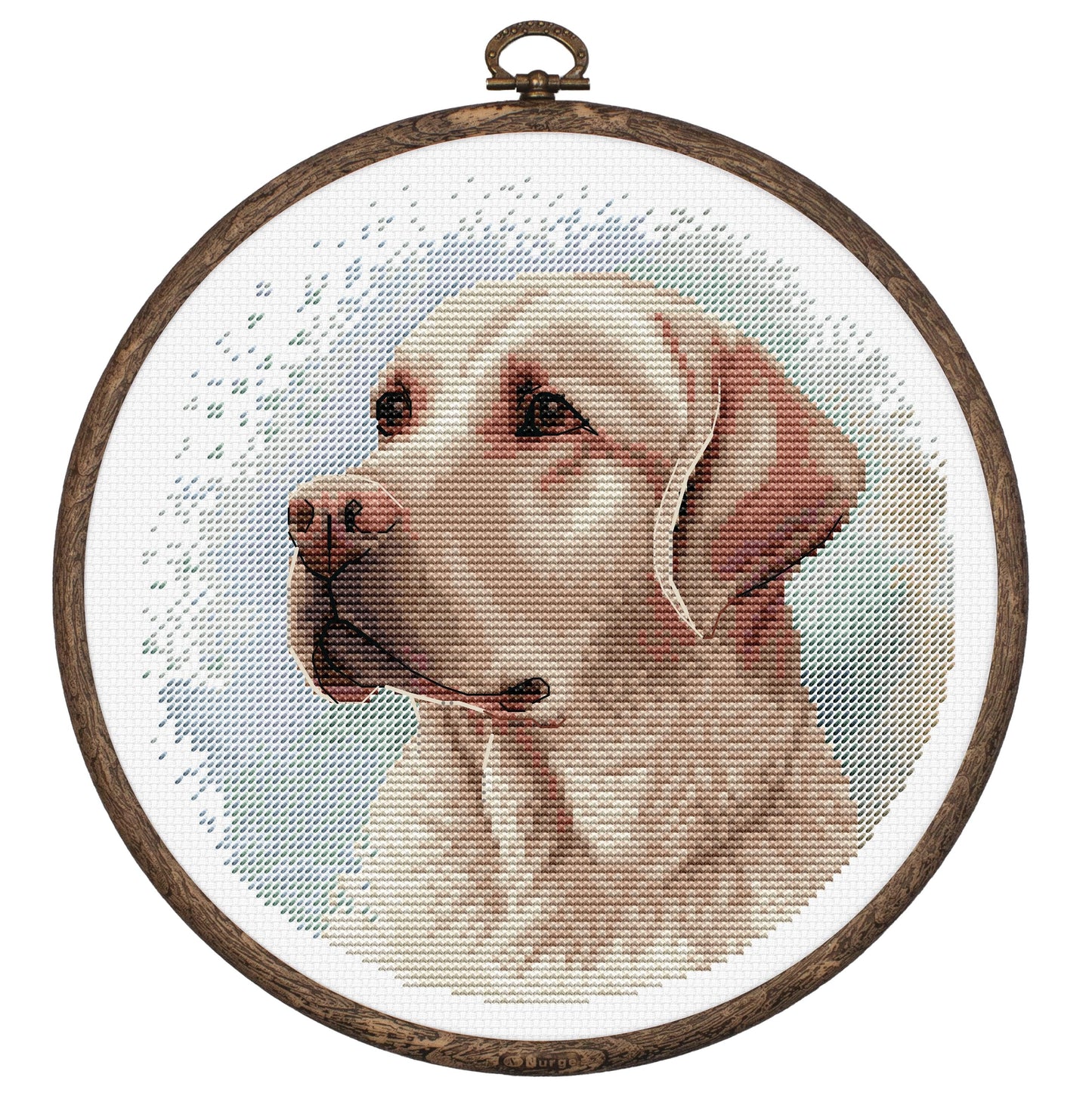 Cross Stitch Kit with Hoop Included Luca-S - BC211, The Labrador - Luca-S Cross Stitch Kits