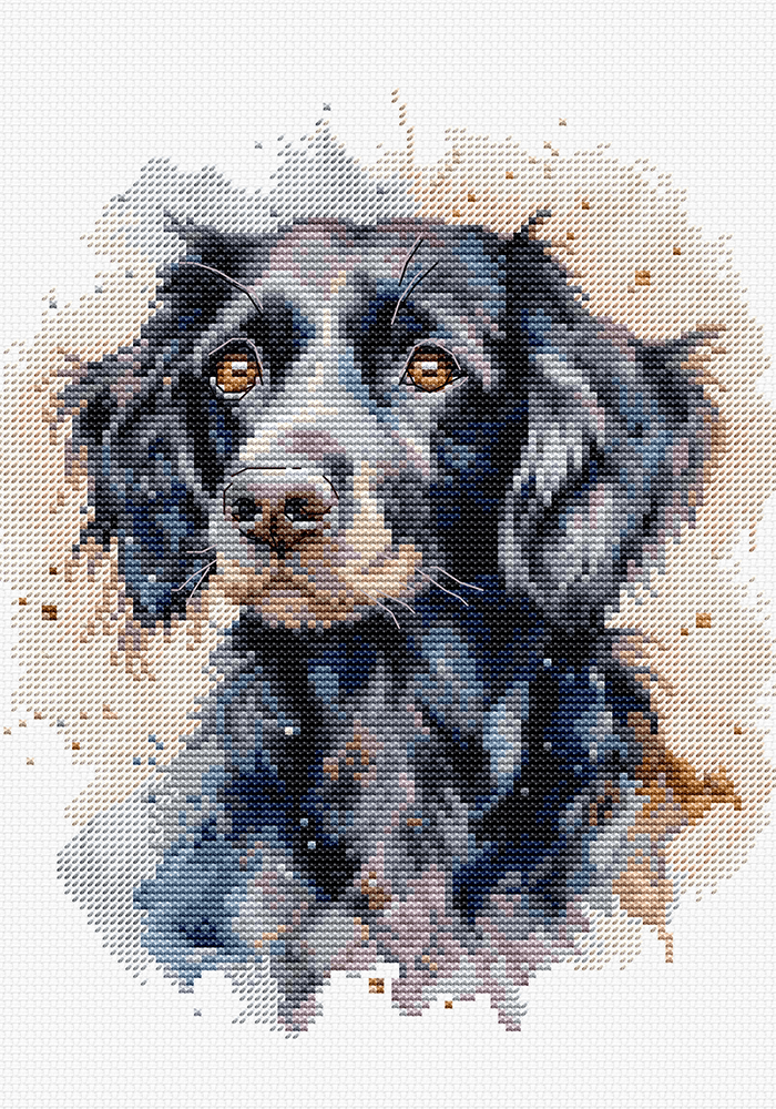 Cross Stitch Kit with Hoop Included Luca-S - BC213 The Border Collie - Luca-S Cross Stitch Kits