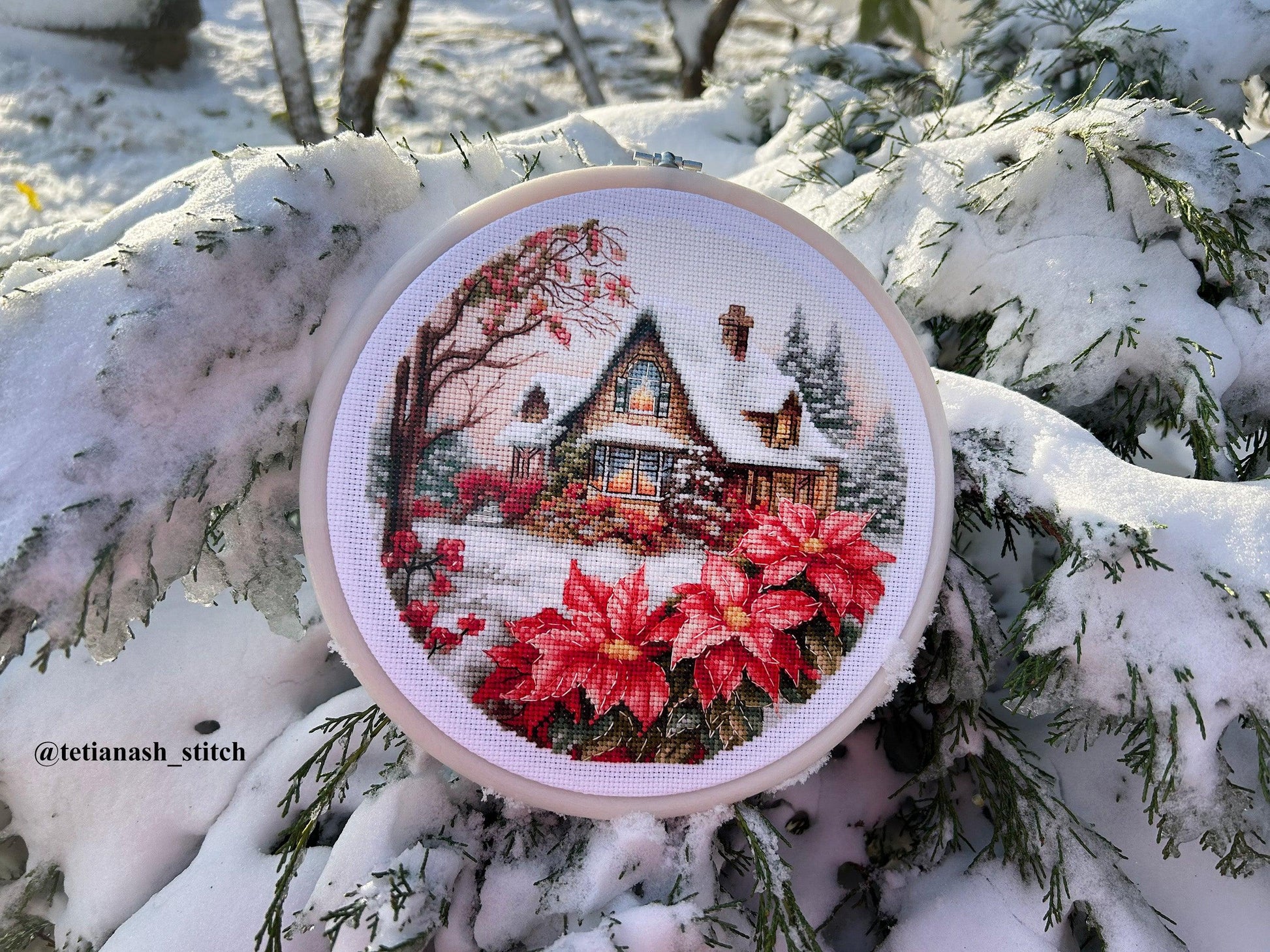 Cross Stitch Kit with Hoop Included Luca-S - Little House in The Forest, BC227 - Luca-S Cross Stitch Kits