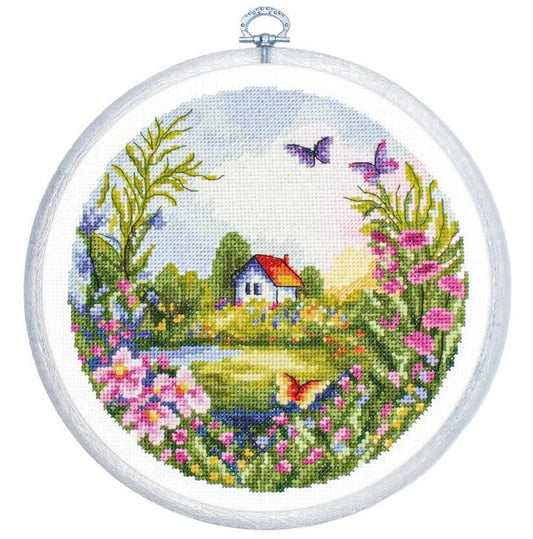 Cross Stitch Kit with Hoop Included Luca-S - The Summer