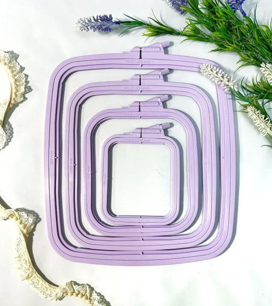 Cross Stitch Square Hoop, Purple - Nurge Embroidery Hoop - Luca-S Hoops