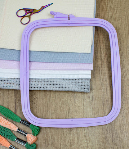 Cross Stitch Square Hoop, Purple - Nurge Embroidery Hoop - Luca-S Hoops