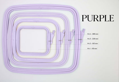Cross Stitch Square Hoop, Purple - Nurge Embroidery Hoop - Luca-S Hoops