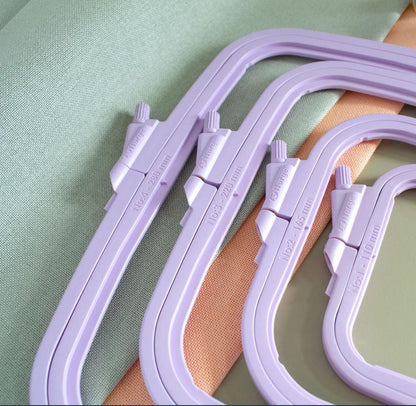 Cross Stitch Square Hoop, Purple - Nurge Embroidery Hoop - Luca-S Hoops