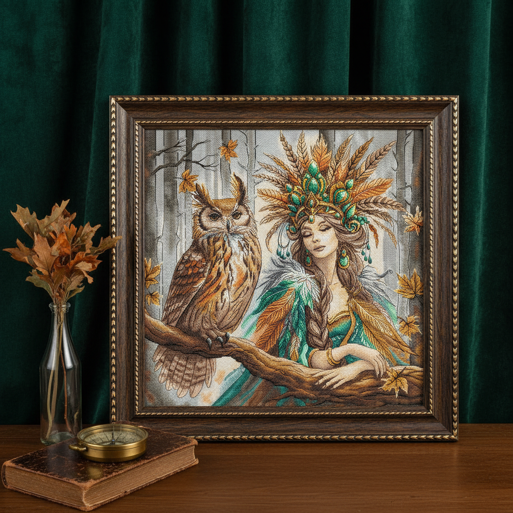 Dettaglio 12 del kit ricamo AVA P019 – La regina della foresta