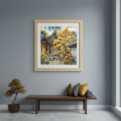 P118 AVA – Alberi dorati, dettaglio kit ricamo 2