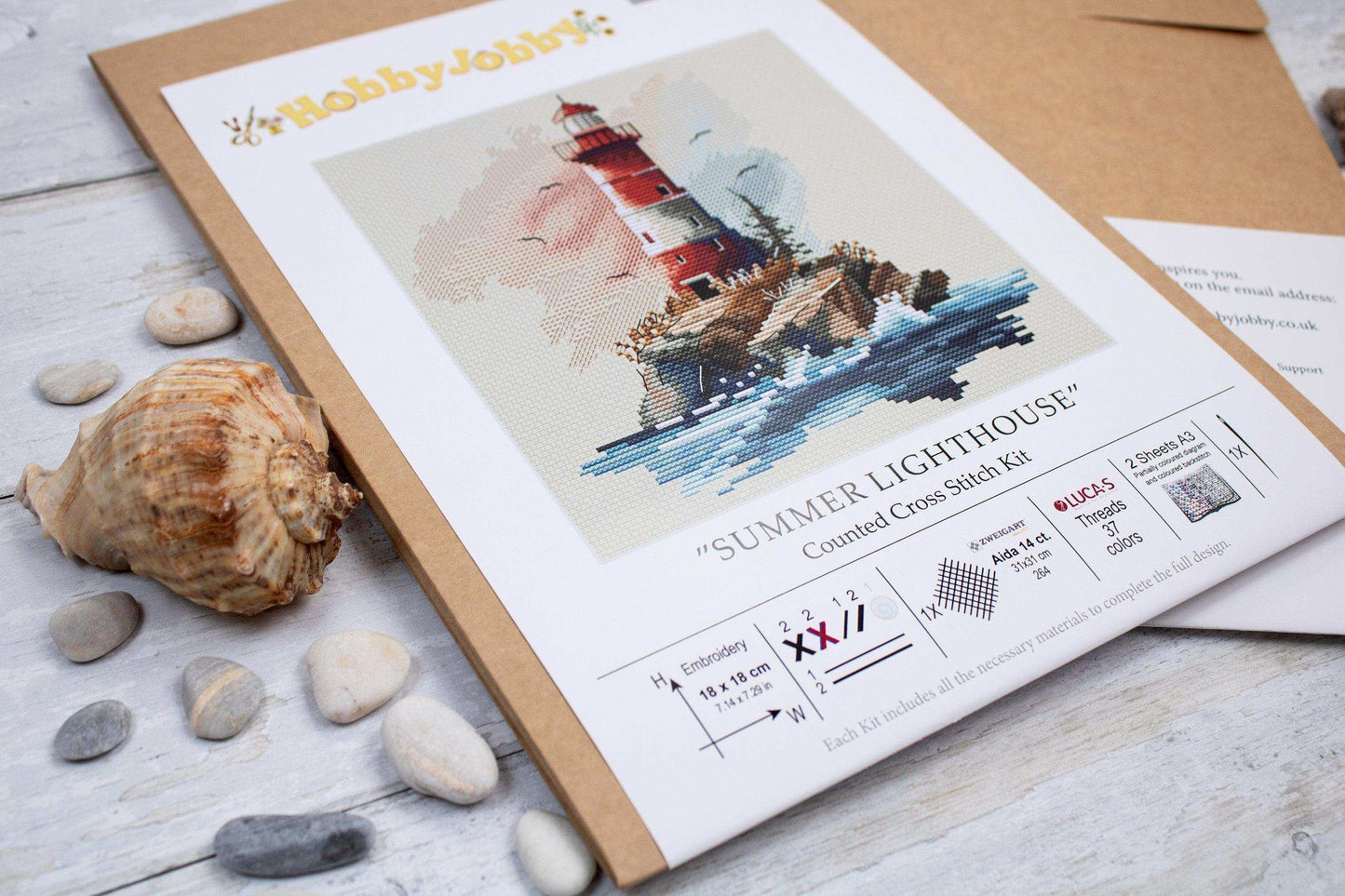 HJ015 Kit punto croce HobbyJobby – Faro d’estate