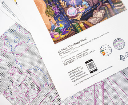 L10-015 Letistitch The Magic Shelf – confezione del kit punto croce con schema