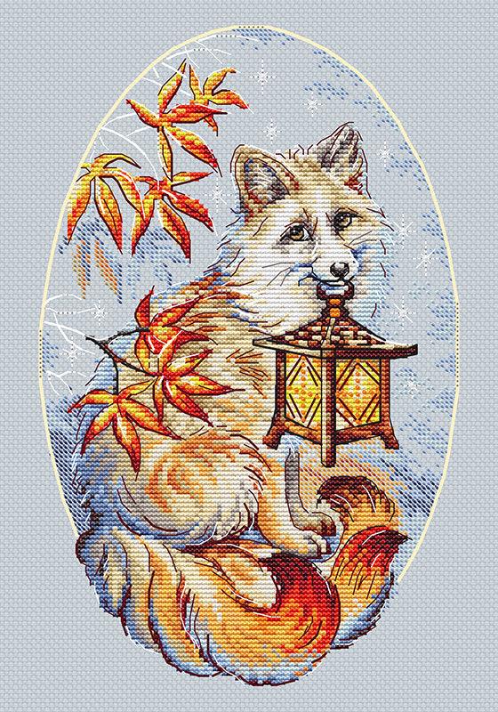 LetiStitch Cross Stitch Kit - Kitsune, L8900 Cross Stitch Kits - HobbyJobby