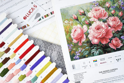 Cross Stitch Kit Luca-S GOLD - Rose Garden, B717