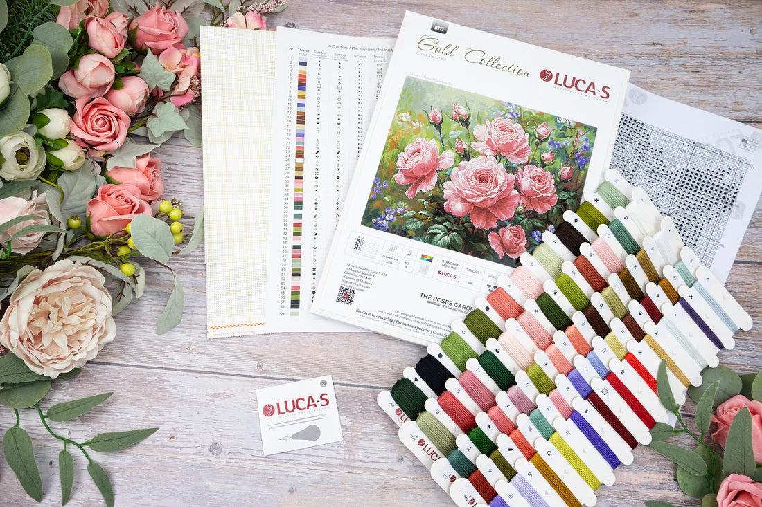 Kit Punto Croce Luca-S GOLD - Giardino di Rose, B717