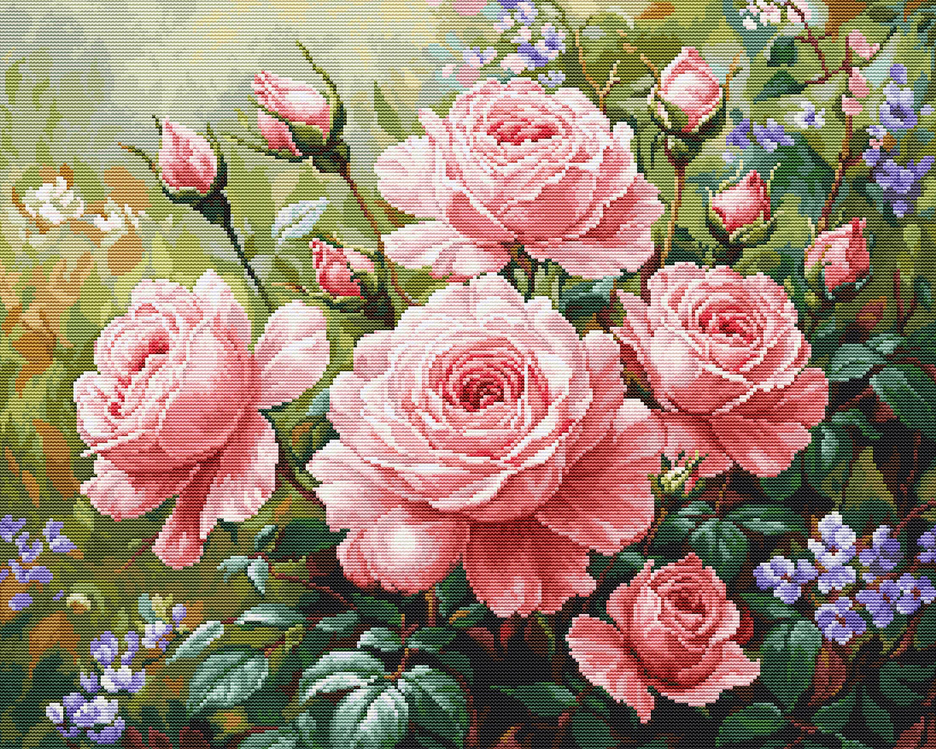 Kit Punto Croce Luca-S GOLD - Giardino di Rose, B717