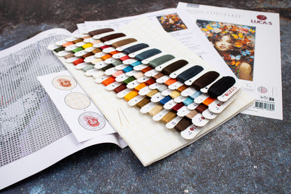 Luca-S BU5043 embroidery threads set colorful cross stitch kit