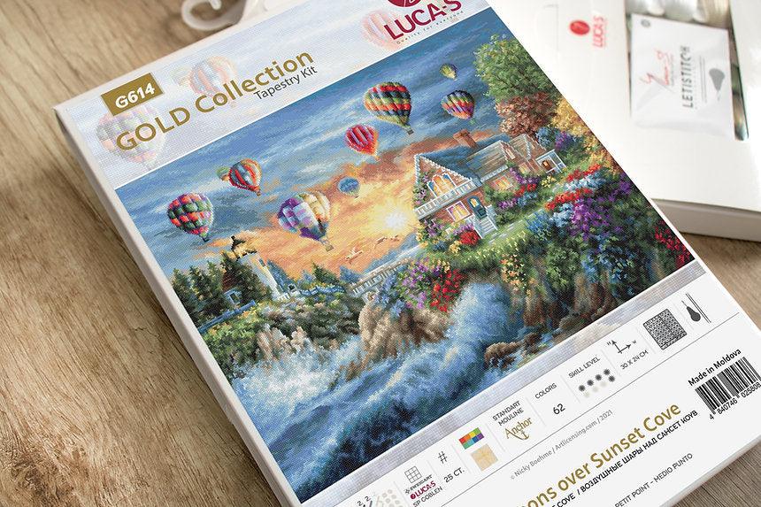 Tapestry Kit Luca-S - Balloons over Sunset Cove - HobbyJobby