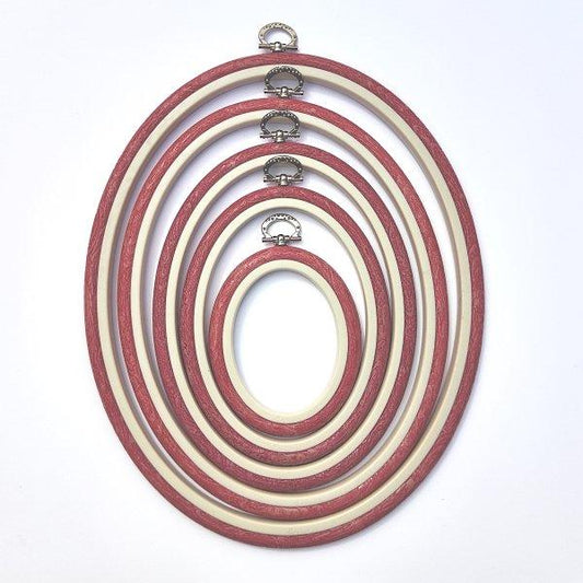 Pink Embroidery Hoop - Oval Nurge Flexible Hoop - Luca-S Hoops