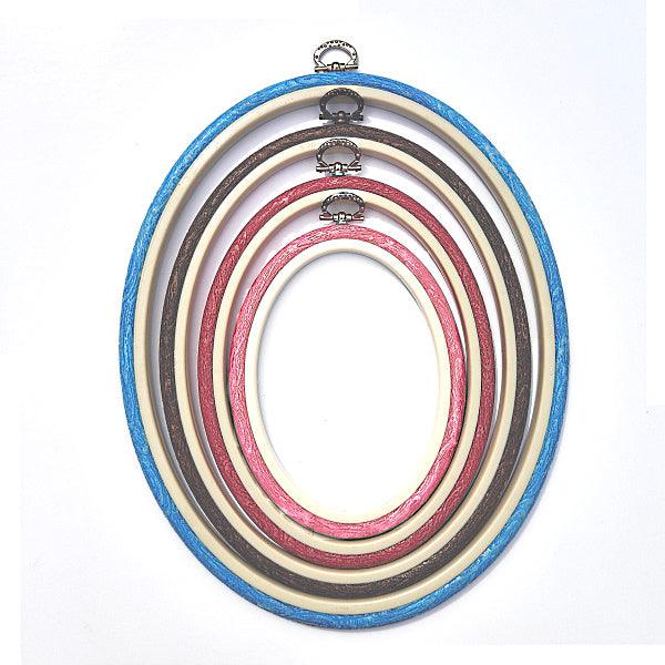 Pink Embroidery Hoop - Oval Nurge Flexible Hoop - Luca-S Hoops