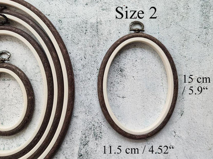 Red Embroidery Hoop - Oval Nurge Flexible Hoop - Luca-S Hoops