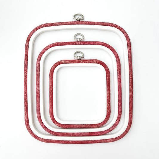 Red Square Embroidery Hoop - Nurge Flexible Cross Stitch Hoop - Luca-S Hoops