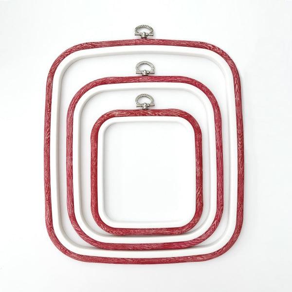 Red Square Embroidery Hoop - Nurge Flexible Cross Stitch Hoop - Luca-S Hoops