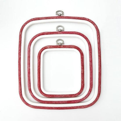 Red Square Embroidery Hoop - Nurge Flexible Cross Stitch Hoop - Luca-S Hoops