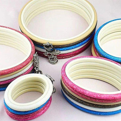 Sand Embroidery Round Hoop - Nurge Flexible Hoop, Round Cross Stitch Hoop - Luca-S Hoops