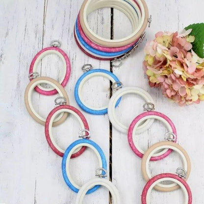 Sand Embroidery Round Hoop - Nurge Flexible Hoop, Round Cross Stitch Hoop - Luca-S Hoops