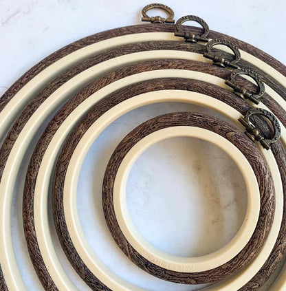 Sand Embroidery Round Hoop - Nurge Flexible Hoop, Round Cross Stitch Hoop - Luca-S Hoops
