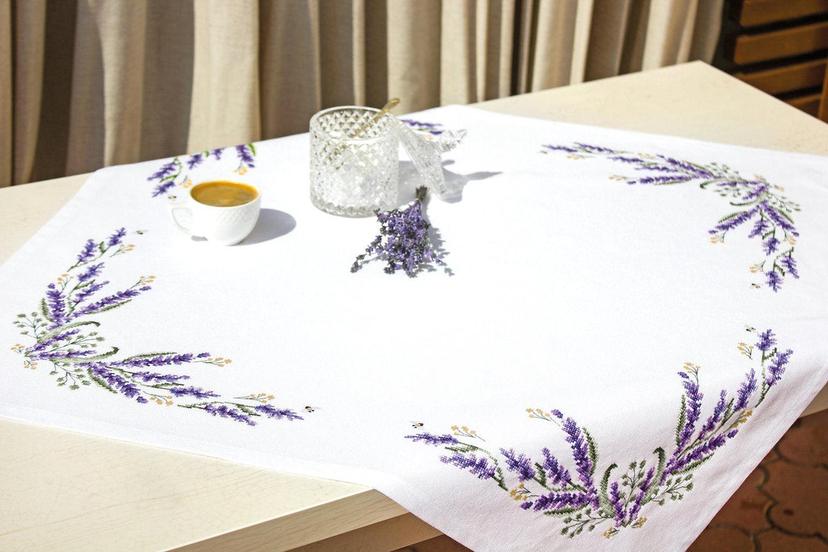 Table Topper - Cross Stitch Kit Table Cloth, FM007 - Luca-S Table Topper Kits