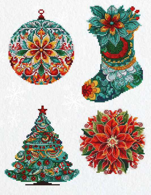 Toys Cross Stitch Kits - Christmas Decorations, JK042 - Luca-S Cross Stitch Toys