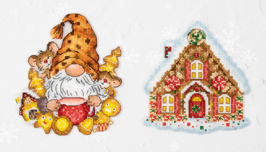 Toys Cross Stitch Kits - The Gnom & The House, JK036 - Luca-S Cross Stitch Toys
