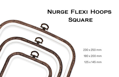 White Square Embroidery Hoop - Nurge Flexible Cross Stitch Hoop - Luca-S Hoops